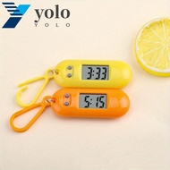 YOLO Digital Electronic Clock Keychain, Portable Key Display Electronic Watch Keyring, Backpack Watch Oval Watch Small Table Time Display Mini LED Digital Clock Student