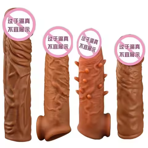 Reusable waterproof silicone male intimate care product, comfortable and elastic. The rooster condom