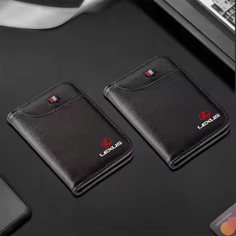 Car Genuine Leather Bag Credit Cards Driver License Business Card Holder Wallet For Lexus LS LC IS35