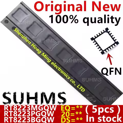(5piece)100% New RT8223 RT8223MGQW RT8223M EQ=DE EQ=.. RT8223PGQW RT8223P 20=EL 20=.. RT8223BGQW RT8