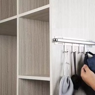 Closet Valet Rod Slide Out with 4 Hooks Pull Out Clothes Hanger Closet for Suits Dresses &amp Freshl