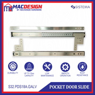 Pocket Door Slide set pair 2pcs 18 inches Sistema PDS18 and 2 pcs sistema  half lap concealed  hinge
