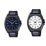 FREE SHIPPING(2 YEARS WARRANTY )100% ORIGINAL CASIO BLACK STAINLESS STEEL ANALOG MEN /JAM TANGAN LEL