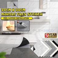 30X30CM & 60X60CM Marble Tiles Floor Sticker Self Adhesive PVC Waterproof Mozek Lantai Pelekat Lanta