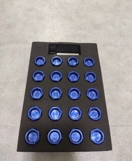 M12 x 1.5 日韓車款軚鈴螺絲rays lock nut set blue