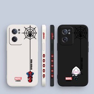 Creative Spiderman Spider Gwen Side Printed Liquid Silicone Phone Case For ONE PLUS 9R  9 8T 8 7T 7 6 Pro NORD 2 3 5G ACE 2V