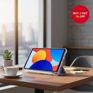 Transparent Foldable Case with Pen Tray for Redmi Pad SE 8.7inch Xiaomi Pad 7  Sarung Lutsinar Boleh