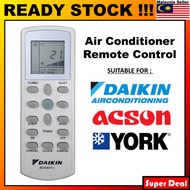[READY STOCK] Suitable for DAIKIN/YORK/ACSON Air Cond Aircond Air Conditioner Remote Control Replacement (ECGS01-i)