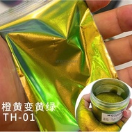 Chameleon powder Optics Pearlescent powder Neon pink Real shot images of the glitter color-changing 