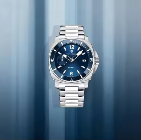 PAGANI DESIGN Men's Automatic Mechanical Watch 43mm Luxury Social Leisure Stainless Steel Sapphire G