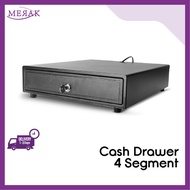 2Dfire Cash Drawer 4 Segment Electric Cash Box With Lock Peti Tunai Mesin Tunai Empat Petak 四格收银机钱箱