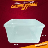 SQ 7 Square Disposable Plastic Food Container 30sets± TAGE TSQ 7 SQ7 3000 ml - Bekas Petak