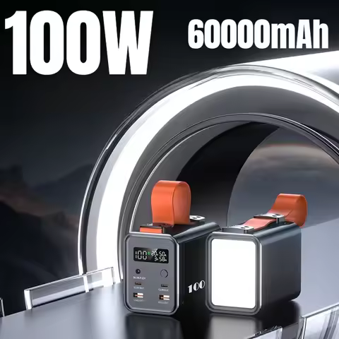 NEW 60000mAh Power Bank 100W Fast Charging Portable Charger External Battery for IPhone Xiaomi Lapto