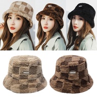 Winter Bucket Hat for Women Fur Warm Female Faux Fur Beanie Hat Winter Accessories