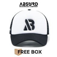 ABSURD | Men's Trucker Mesh Hat | Logan Black White