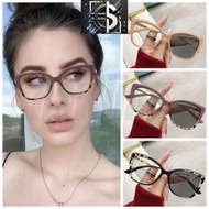 ESPADA SHOP - KM12 2 In 1 Anti-radiation Photochromic Lens Glasses Cat Eye Anti-UV Photochromic Fram