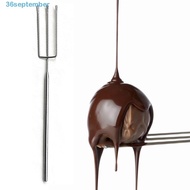 SEPTEMBER Chocolate Dipping Fork, Irregular Shaped Stainless Steel Cheese Fondue Fork, Bakeware Accessories Silver Rustproof Long Handle Chocolate Dipping Tool Candy