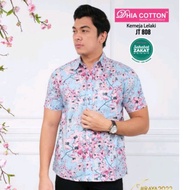 Kemeja Batik JT 808. Baju Lelaki Baju Kemeja English Cotton Regular Fit Men Shirt casual By Dhia Cotton