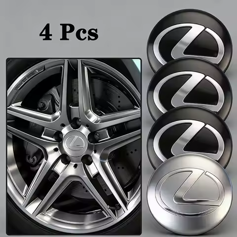 4Pcs 56mm Car Wheel Stickers Auto Center Hub Cap Decal Accessories for Lexus F SPORT GX460 CT200h IS