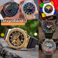 Viral TMJ Besi Steel Gm2100 MG Ga2100 AP Premium AutoLight Copi Ori 1:1 Jam Tangan Lelaki Analog Dig