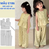 PAPER SHEET A0-GIRLS' OUTFITS-E186 Sewing Pattern A0 Paper