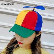FRANCISCAL2K Baseball Cap, Helicopter Propeller Bamboo Dragonfly Snapback Hat, Rainbow Funny Adventu