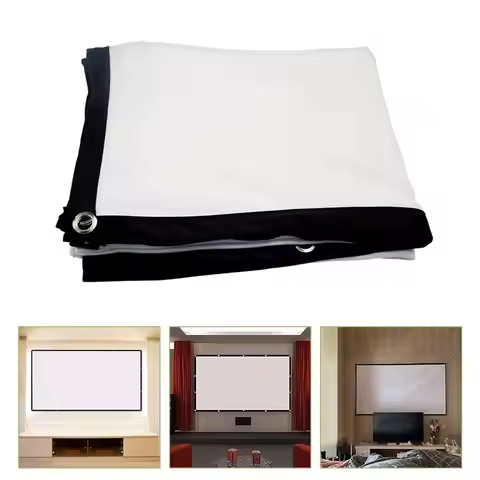 100 Inch Foldable Projector Screen 16:9 Portable Indoor Outdoor Theater Home Office Classroom Campin