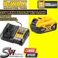 DeWalt 20V MAX 5.0Ah Battery Kit + 4.0Ah Charger DCB184 DCB 184 1x / 2x Battery DCB 1104 DCB1104