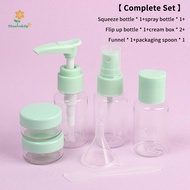 LILY 7pcs Travel Bottle Set Leakproof Refillable Containers For Toiletries Shampoo Conditioner Porta