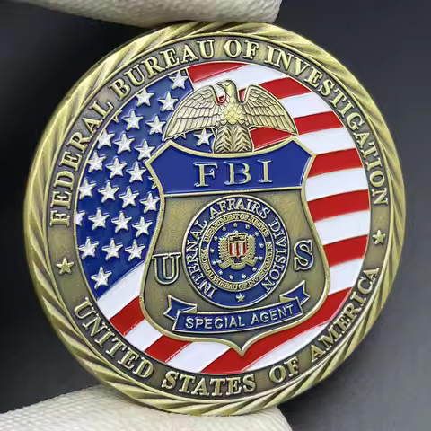 US FBI Special Agent Challenge Coin Collectibles ST. Michael Protecting Badge Honorary Medal Retro B
