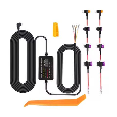 Dash Cam Hardwire Kit Mini USB Port 12V-30V To 5V Cable Fuse Dash Cam Kit USB Charger Line Auto Dash