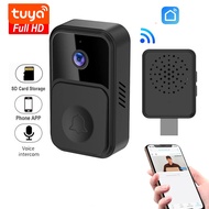 Tuya Wireless Smart Door Bell 720P Home Surveillance Visual Door Ring Camera Video Wifi Control Night Vision Doorbell