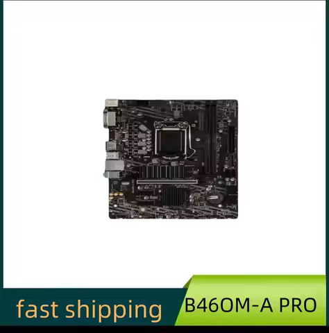 MSI B46OM-A PRO B460 Motherboard Micro-ATX LGA 1200 For Intel Core i5-1040OF i3-10100F i7-10700F 2xD