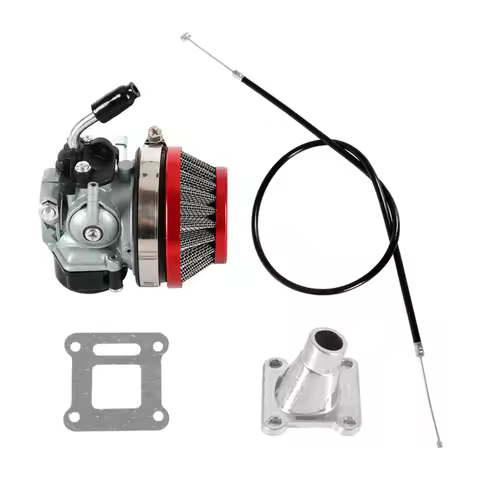ATV 49cc Performance 19mm Carburetor 58mm Air Filter cable Assembly for 2-stroke 49cc 50cc 60cc 66cc