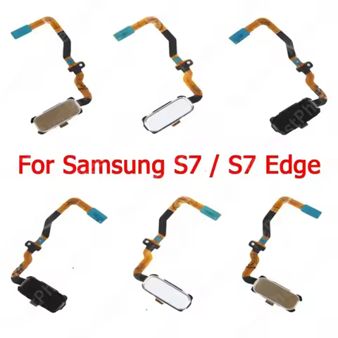 Fingerprint Sensor Flex Cable For Samsung Galaxy S7 S7 Edge Home Button Finger Print Scanner Return 