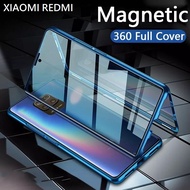 Xiaomi Poco F3 / Poco M3 / Mi 11 / Mi 10T / 10T Pro / Redmi Note 10 / Note 10 Pro / Redmi 9T / Redmi Note 9 / Note 9s / Note 9 Pro / K40 / K40 Pro Double Sided Glass Metal Magnetic Adsorption 360 Full Body Protection Case