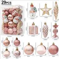20/29Pcs Christmas Tree Decorations Christmas Balls Ornaments Shatterproof Plastic Xmas Tree Decorat