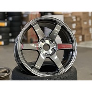 NEW 18X9.5J AOW TE37 SL Saga Rim (set of 4) Gunmetal 5X120 for Honda Civic Type R FK8 FL5