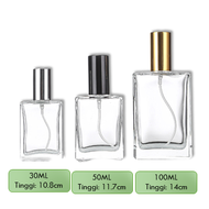Botol Tempat Parfum Refil Parfume Bottle Kaca Drat Putar model Kotak Decant Travel Size 30ml 50ml 10