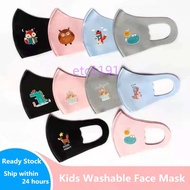 Toddler 3D Face mask Washable Reusable Dustproof Breathable Mask Kain Budak Fabric Mask Cartoon Kids Baby