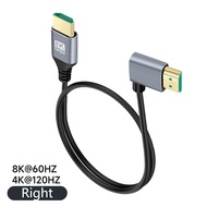 90 degree HDMI 2.1V Cable Cord 8K 60Hz 4K 120Hz 48Gbps EARC ARC HDCP Ultra High Speed HDR for HD TV Laptop Projector PS4 PS5