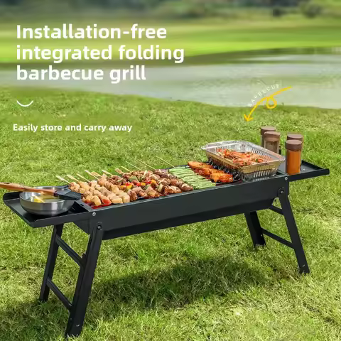 New Portable Folding Outdoor Barbecue Grill Large Family Size Backyard Korean Bbq Barbecue Grill Kor