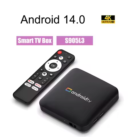 H96 MAX S905L3 Set Top Box 2GB 16GB 8GB Android 14.0 4K BT Google Voice Remote Media Player Home And