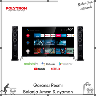 TV LED Polytron 43inch PLD 43 TAG 9959 + SPKT1043 Android TV