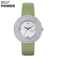 Che Che นาฬิกาข้อมือมียี่ห้อพรีเมี่ยมควอตซ์สายหนังนาฬิกากลืนเพชรนาฬิกาผู้หญิงของขวัญเทศกาล