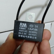 คาปาซิเตอร์ capacitor คาปาพัดลม แคป ตัวเก็บประจุ 450V CBB61 1.5uF/1.8uF อะไหล่พัดลม แคปพัดลม แอร์ 45