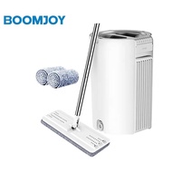 BOOMJOY 2 In 1 Self Clean Wash Dry Hands Free Magic Flat Spin Mop and Bucket