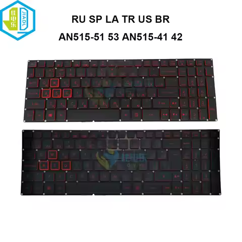 US RU Brazil Turkey Latin Spanish Backlit Keyboard For Acer Nitro 5 AN515-51 AN515-52 53 AN515-31 AN