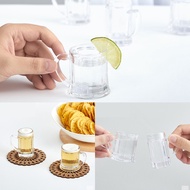 SOJU GLASS CUPS Korean Liquor Mini Shot Glass Cup Set / Unique Design with Handle Drinking Glasses 50ml