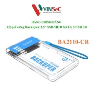 Orico BA2110-CR Backuper 2.5 Hard Drive Box" SSD/HDD SATA 3 USB 3.0 - Transparent plastic